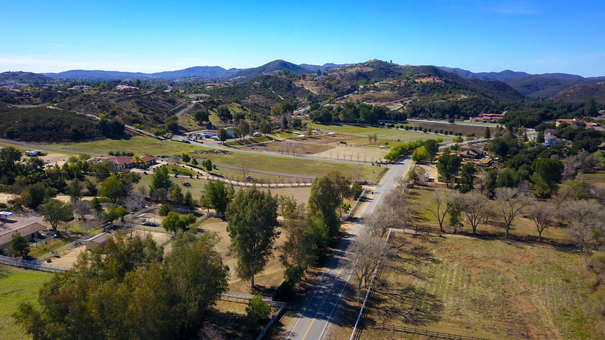 Aerial view over the La Cresta plateau in Murrieta